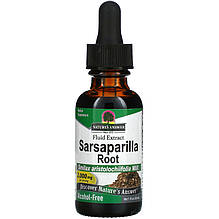 Корінь сарсапареля Nature's Answer "Sarsaparilla Root" екстракт смілексу без спирту, 2000 мг (30 мл)