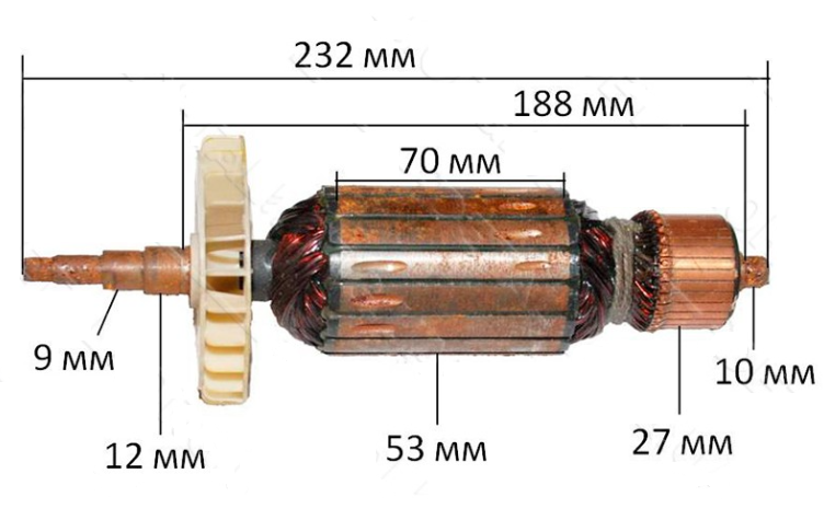 Якір болгарки Einhell WSG-230, фото 1