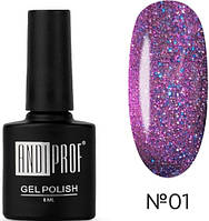 Гель-лак світловідбивний для нігтів Andi Prof Cat Rain, 8 мл №01