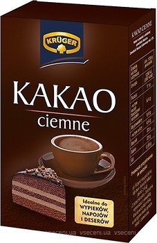 Какао-порошок натуральний темний Kruger Ciemne, 80 г, Польща БЕЗ ГЛЮТЕНА