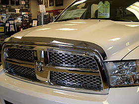 Dodge RAM 1500 2009-2019 Дефлектор хромовий мухобойка на капот Новий Оригінал