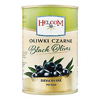 Оливки испанские черные без косточек в жестяной банке Helcom, 280г Польша, ж/б