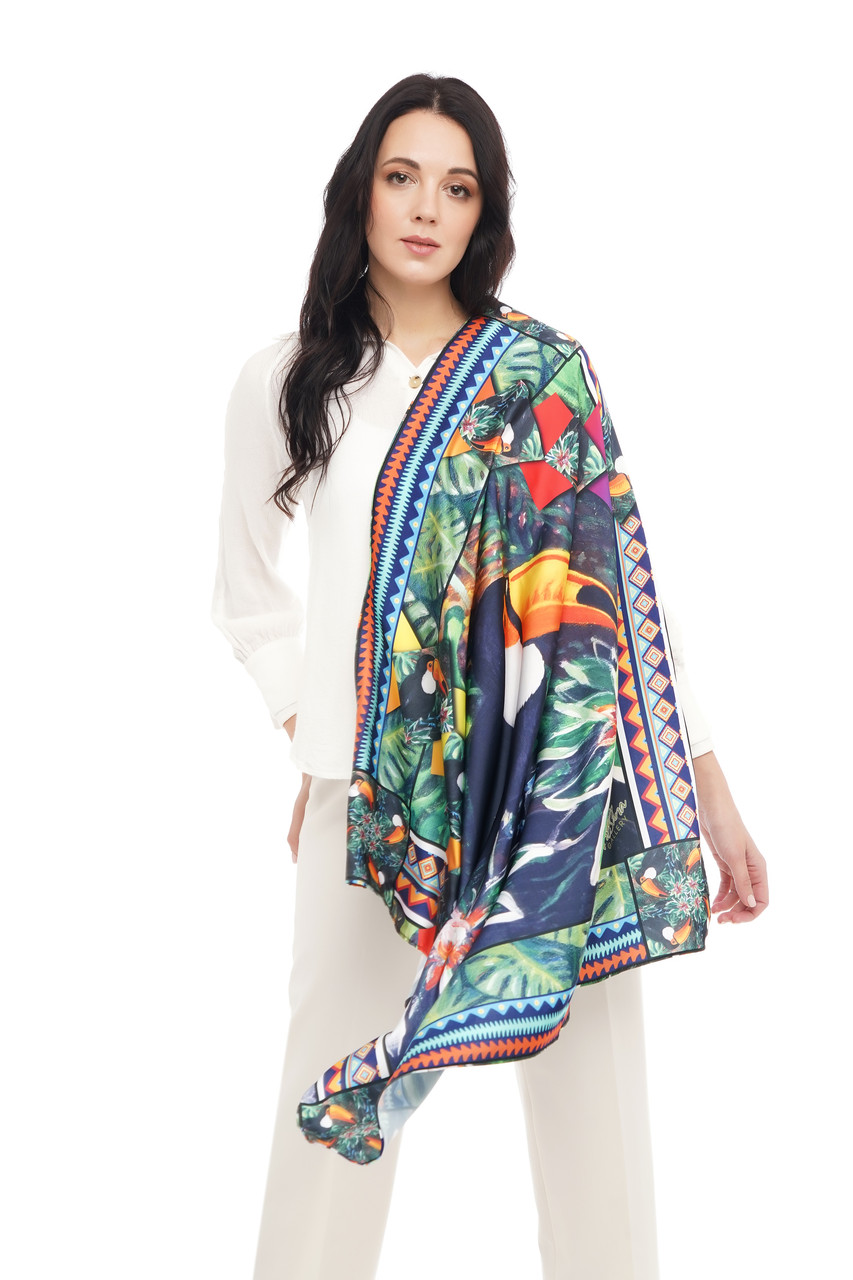 Дизайнерська шовкова хустка "Краєвид на Ріо-де-Жанейро", фото 1