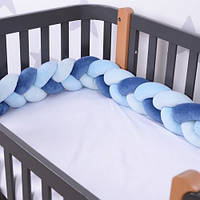 Защита в кроватку Бампер-коса Baby Veres Blue Gradient 120х15 см