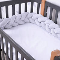 Защита в кроватку Бампер-коса Baby Veres Grey Melange 120х15 см