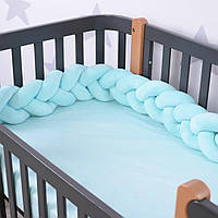 Защита в кроватку Бампер-коса Baby Veres Mint 120х15 см