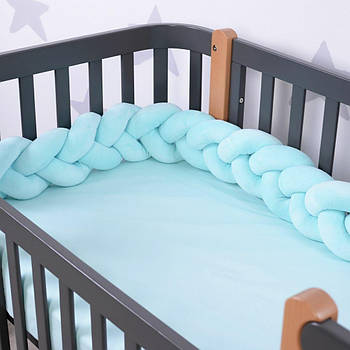 Захист в ліжечко Бампер-коса Baby Veres Mint 120х15 см