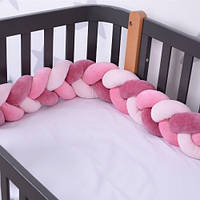 Защита в кроватку Бампер-коса Baby Veres Pink Gradient 120х15 см