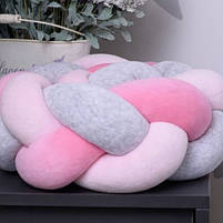 Захист в ліжечко Бампер-коса Baby Veres Pink Grey 120х15 см, фото 3
