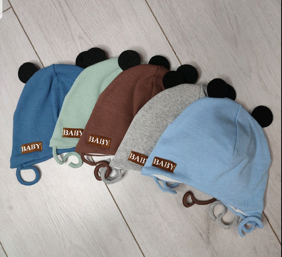 Шапка трикотажна для хлопчика подвійна р 52-54