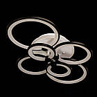 Сучасна світлодіодна люстра круги 190 Вт з пультом та підвсвічуванням основи D-9133/6BK 3c, фото 5