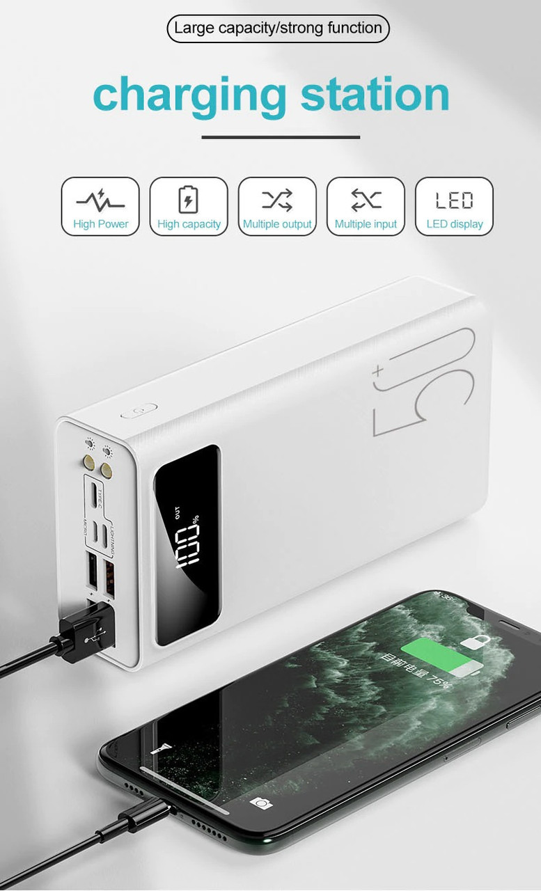 Зовнішній акумулятор Power Bank AS5W 50000mAh