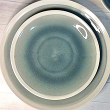 Стильна керамічна тарілка, блюдо сірого кольору "Андромеда" 21 см