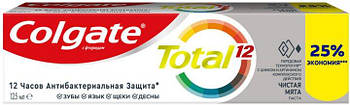 Комплексна зубна паста Colgate Total 12 Чиста м ята Антибактеріальна 125 мл