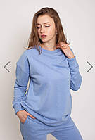 Джемпер жіночий бавовняний Vivioji двонитка Блакитний розмір S/M (12550)