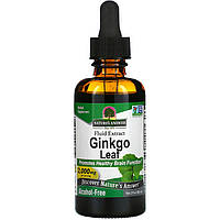 Листья гинкго билоба Nature's Answer "Ginkgo Leaf" экстракт без спирта, 2000 мг (60 мл)