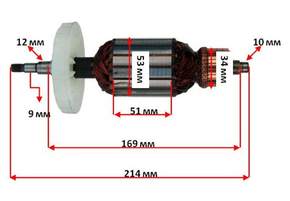 Якір на болгарку Einhell RT-AG 230, фото 1