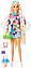 Лялька Барбі Екстра #12 Модниця у джинсовому костюмі з квітами Оригінал (HDJ45), фото 2