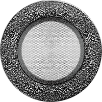 Вентиляционная решетка Kratki для камина круглая черно-серебряная Ø 125
