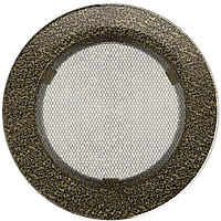 Вентиляционная решетка Kratki для камина круглая черно-золотая Ø 150