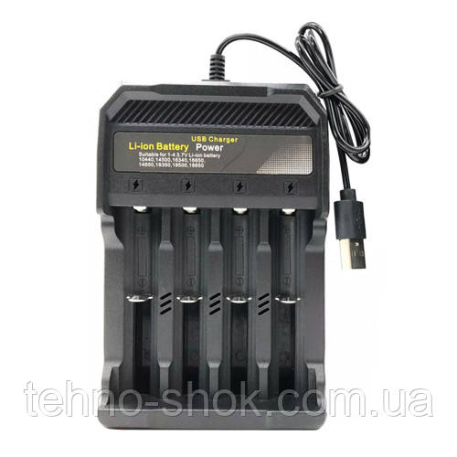 Зарядний пристрій MS-5D84A, 4х10440/ 14500/ 16340/ 16650/ 14650/ 18350/ 18500/ 18650, 3.7 V