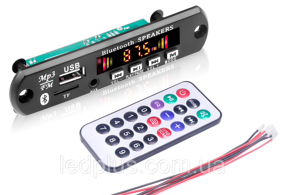 Аудіо 2*3Вт Bluetooth MP3 плеєр з пультом 12В
