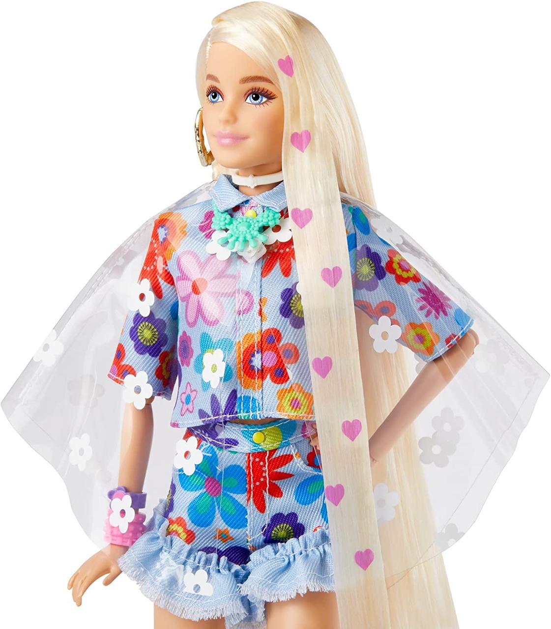 Лялька Барбі Екстра Модниця у квітковому костюмі Barbie Extra Doll #12 in Floral 2-Piece (HDJ45)