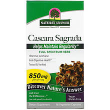 Крушина Nature's Answer "Cascara Sagrada" 850 мг (90 капсул)