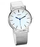 Модні ніжні жіночі срібні годинники, Наручні годинники жіночі з ремінцем, фото 4