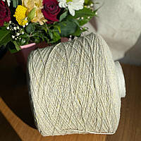 Пряжа в бобіні твід Art. Summer tweed Luxury Selection by Ri.Go 350м/100г Вершковий з кольоровими крапушками