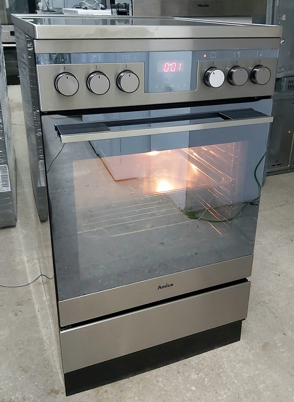 Плита електрична 50 см Amica Аміка SHC 11587 E 66л нерж сталь, фото 1