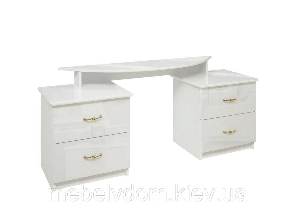 Туалетный Столик Футура 4 Ящика Глянец Белый — Купить Недорого на Bigl ...