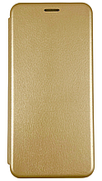 Кожаный чехол книжка Elegant на Samsung Galaxy M11 (на самсунг м11) золотистый