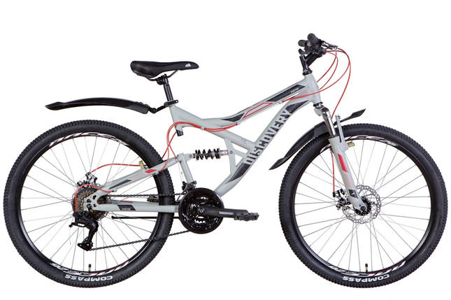 Велосипед ST 26" Discovery CANYON AM2 DD с крылом Pl 2022 (серо-черный (м)), фото 2
