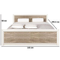 Двуспальная кровать Коен 2 LOZ160 160х200см цвета сосна аризонская дуб корабельный БРВ-Украина