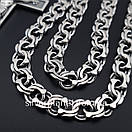 Комплект!!! Срібний ланцюжок з хрестиком. Чоловіча цепочка бісмарк 25 грам і хрестик великий, фото 7