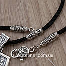 Кулон ангел хранитель срібло на шовковому шнурі з срібним замком. Ладанка архангел Михайло і гайтан., фото 6