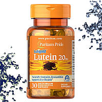 Вітаміни для очей Puritan's Pride Lutigold Lutein 20 мг with Zeaxanthin (Лютеїн+Зеаксантин) 30 гелевих капсул