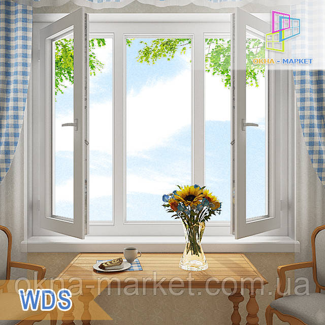 Тристулкове вікно з двома стулками WDS 5S