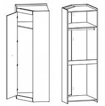 Шафа кутовий 700 Соната 2050х700х700мм Еверест, фото 4