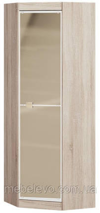 Шафа кутова з дзеркалом 700 Соната 2050х700х700мм Еверест, фото 1