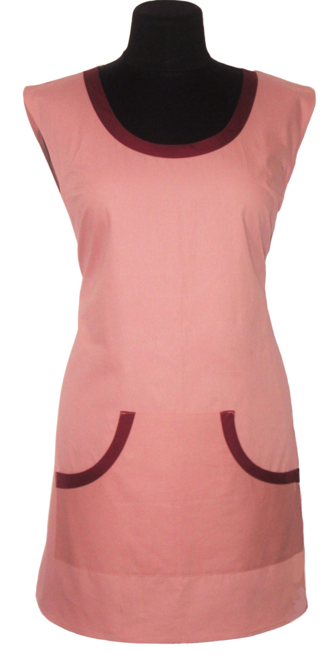 Передник сарафан для уборщицы, горничной "Фукси 2" розовый Atteks - 00415 - фото 1 - id-p16867666
