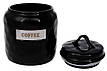 Банка керамічна для зберігання Coffee, 1,5 л, колір - чорний, фото 2