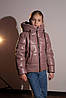 Модна дитяча куртка для дівчинки шкір зам розмір 140-158, фото 7