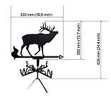 Флюгер Лось, флюгер на дах з металу 2 мм., фото 2