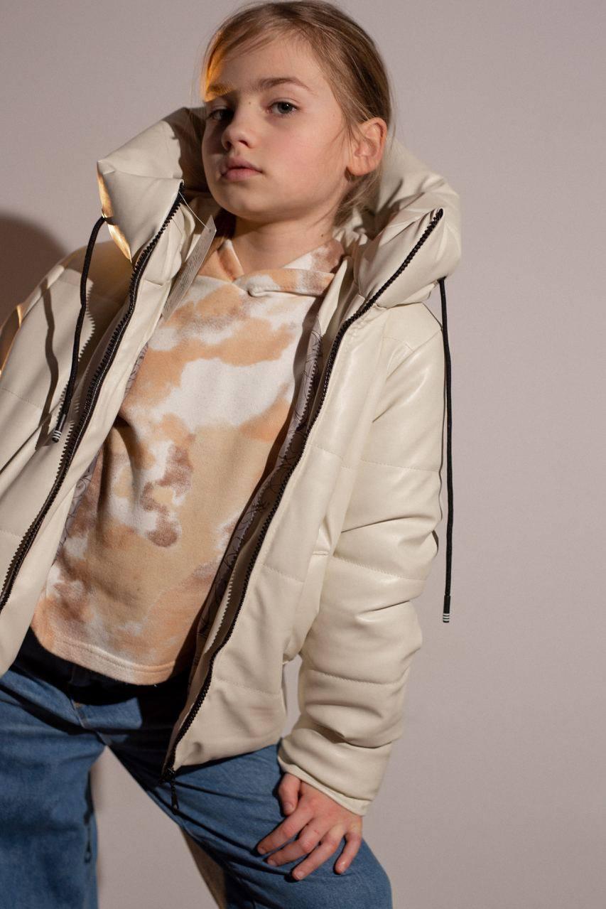 Модна дитяча куртка для дівчинки шкір зам розмір 140-158