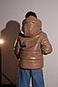 Дитяча шкірозамінник куртка для дівчинки розмір 140-158, фото 4