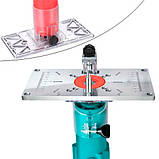 Пластина для фрезера 235х120х8мм зі змінними кільцями, алюмінієва, фото 2