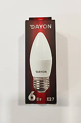 LED лампа DAYON EMT-1712 C37 6W 4100K E27