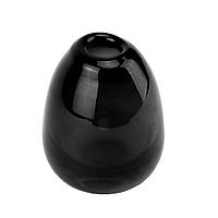 Декоративна скляна ваза 13 см чорна